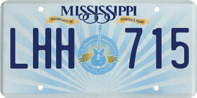 MS license plate LHH715