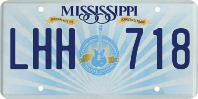 MS license plate LHH718