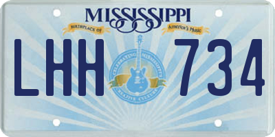 MS license plate LHH734