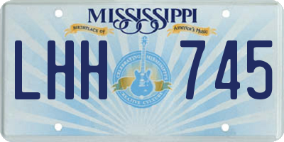 MS license plate LHH745