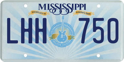MS license plate LHH750