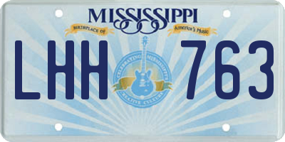 MS license plate LHH763