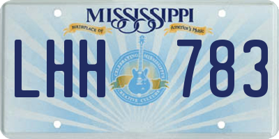 MS license plate LHH783