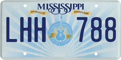 MS license plate LHH788