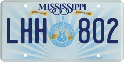 MS license plate LHH802