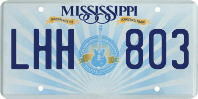 MS license plate LHH803