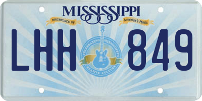 MS license plate LHH849