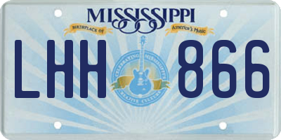 MS license plate LHH866