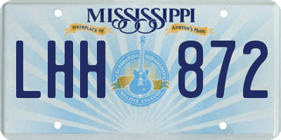 MS license plate LHH872