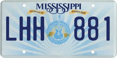 MS license plate LHH881