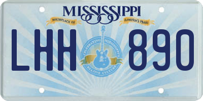 MS license plate LHH890