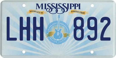 MS license plate LHH892
