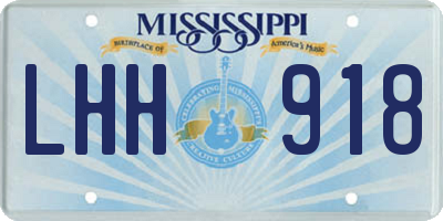 MS license plate LHH918