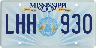 MS license plate LHH930