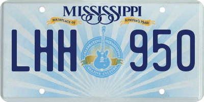 MS license plate LHH950