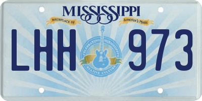 MS license plate LHH973