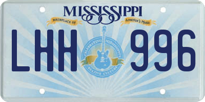MS license plate LHH996