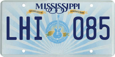 MS license plate LHI085
