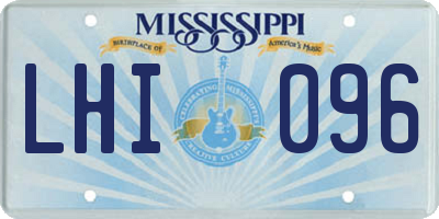 MS license plate LHI096