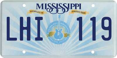 MS license plate LHI119