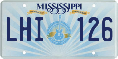 MS license plate LHI126