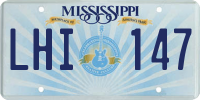 MS license plate LHI147