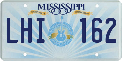MS license plate LHI162