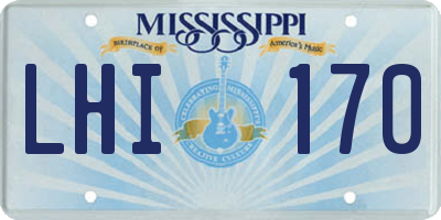 MS license plate LHI170
