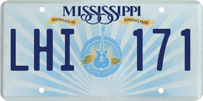 MS license plate LHI171