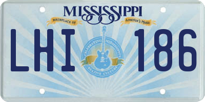 MS license plate LHI186