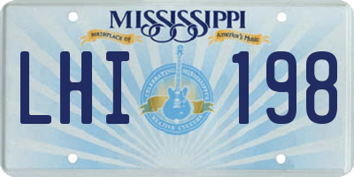 MS license plate LHI198