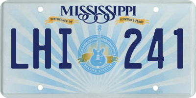 MS license plate LHI241