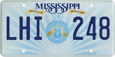 MS license plate LHI248