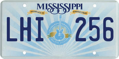 MS license plate LHI256