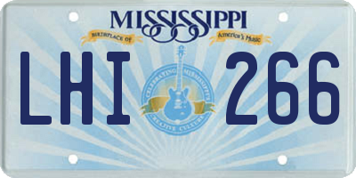 MS license plate LHI266