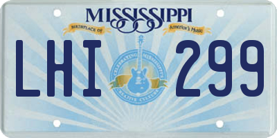 MS license plate LHI299