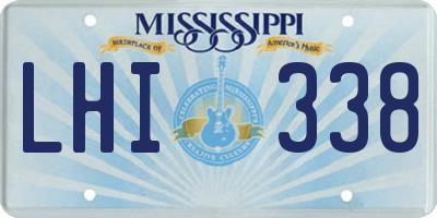 MS license plate LHI338