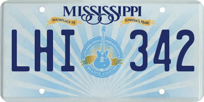 MS license plate LHI342