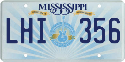 MS license plate LHI356