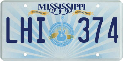 MS license plate LHI374