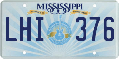 MS license plate LHI376