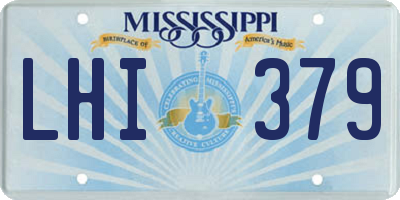 MS license plate LHI379