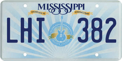 MS license plate LHI382