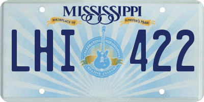 MS license plate LHI422