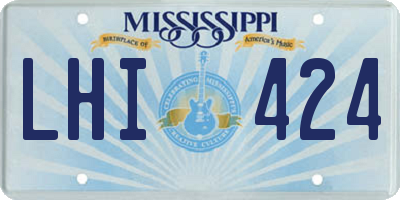 MS license plate LHI424