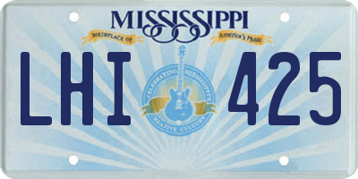 MS license plate LHI425