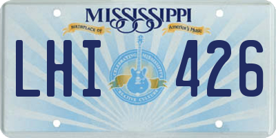 MS license plate LHI426
