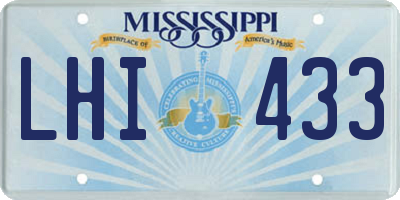 MS license plate LHI433