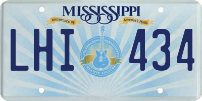 MS license plate LHI434
