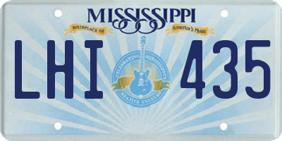 MS license plate LHI435